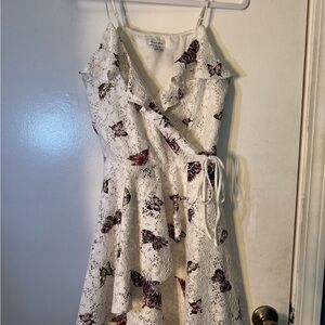 Love Fire GUC White Sundress with Butterflies